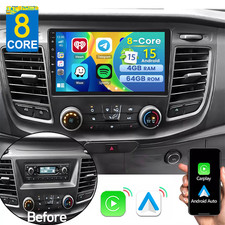 8-Core 4+64GB For Ford Transit Custom Upgrade CarPlay Stereo Radio GPS Head Unit