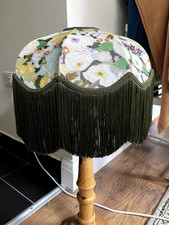 House of Hackney Tilia Lampshade - Cotton Linen Hollyhocks Summer - Green