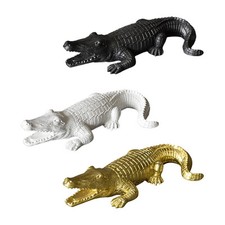 Crocodile Figurine Collectible Garden Statue for Desk Bedroom Living Room