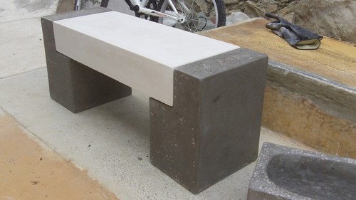 Piece concrete bench for - concrete,