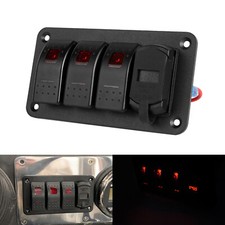 3 Gang Rocker Switch Panel Red