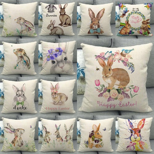 Lovely rabbit pillow case home - pillow,