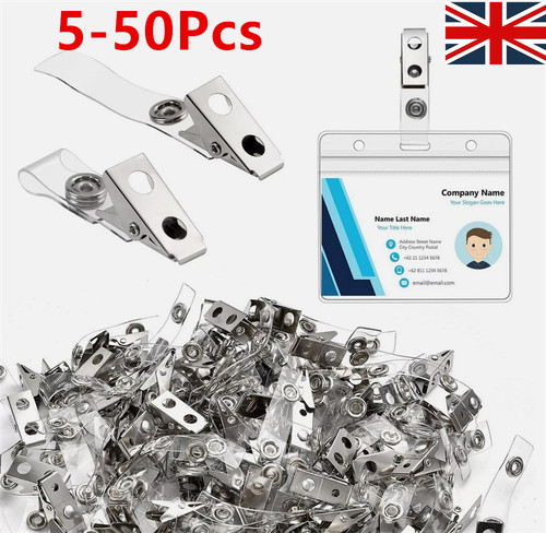 50x metal badge clips - metal,