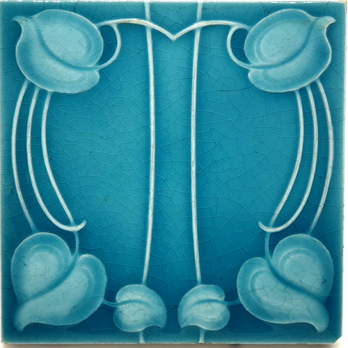 Art nouveau fireplace - nouveau, tile