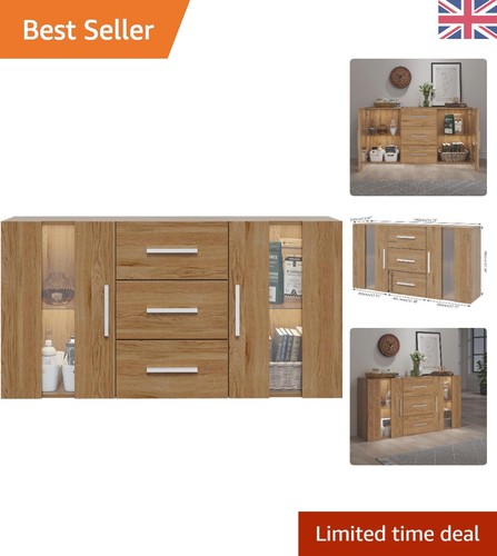Contemporary oak sideboard - oak,