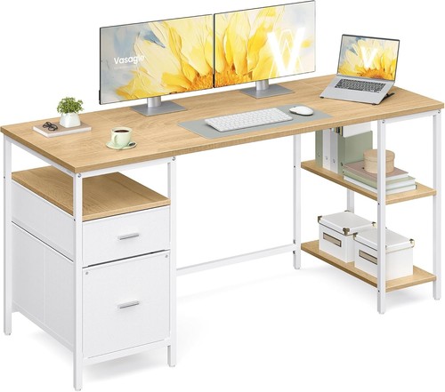Computer desk with storage 3 - desk, storage,