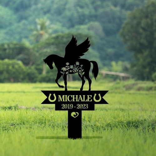 Personalized horse memorial - horse,