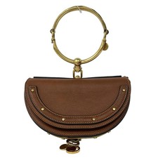 Chloe Nile Brown Gold Leather