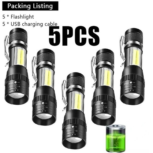 2pcs 2000lm usb - 2000lm, rechargeable