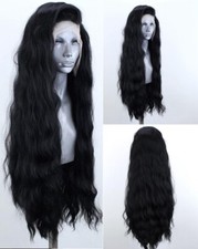 Natural Black Wigs Long Wavy