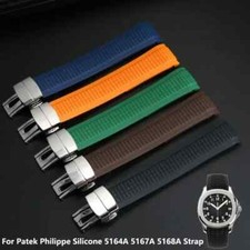 Silicone Watch Strap for Patek Philippe Aquanaut 21mm Rubber Band 5164A 5167A