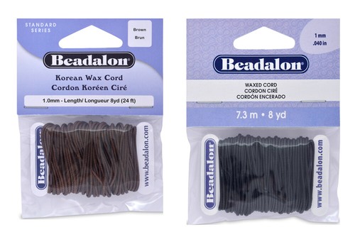 Beadalon waxed cord braided - waxed,