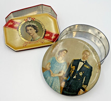 Vintage Elizabeth II Blue Bird Toffee Tin + Huntley & Palmers Biscuit Tin   B14