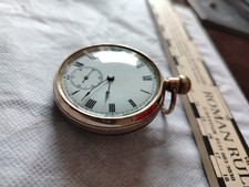 Nice Rolled Gold English Make Meteor Cased Swiss Pocket Watch