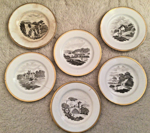 Six early spode bat - spode,