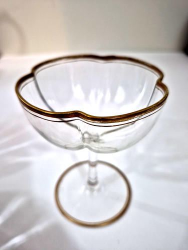 Lobmeyr gold trim quatrefoil - lobmeyr,