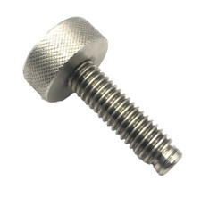 Knurled Thumb Screws Flat Head Stainless Steel 1/2" BSW x 1, 3/4". Pack of 2.