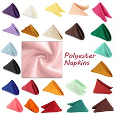 50 x 50cm Polyester Cotton Fabric Napkins Wedding Table Cloth Linen Dinner Party