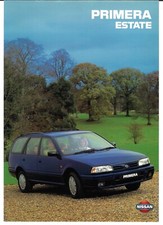 Nissan Primera Estate 1995-96 UK Market Foldout Sales Brochure LX SLX