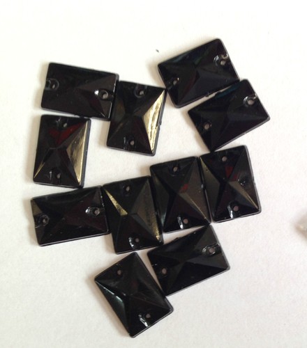 Jet black rectangular - jet,