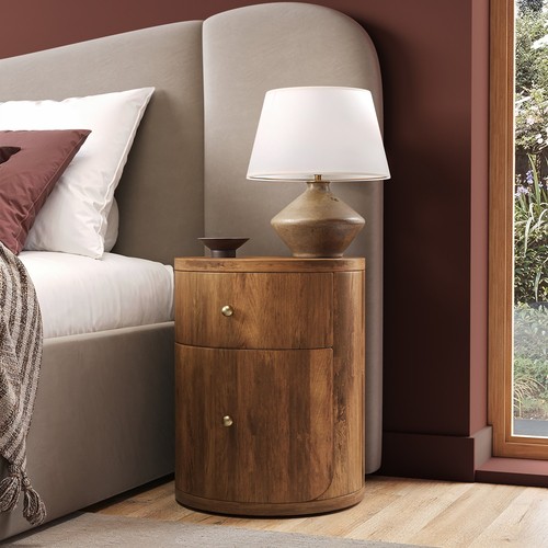 Mango wood round drawer - mango, 2