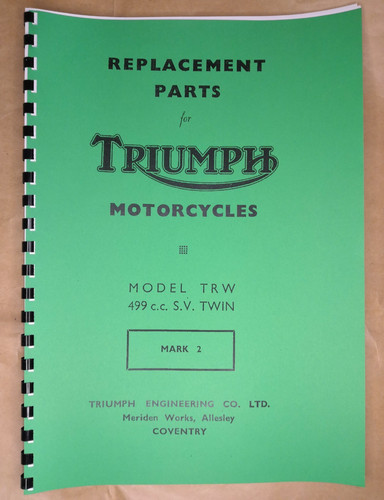 Triumph trw mark 499cc - 499cc, s.v