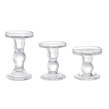 Glass Candle Holders, Clear