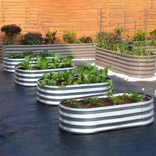 Oval raised garden bed - oval,