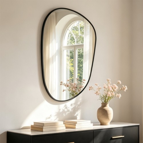 Large asymmetrical black frame - asymmetrical,
