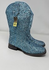 Roper Girls Glitter Galore Square Toe Cowboy Mid Calf Boots Size Big Kids 6