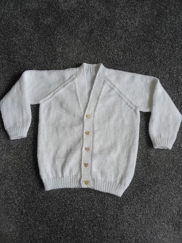 Hand knitted unisex white - unisex,