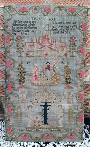 Antique sampler emma bellamy - antique, ~