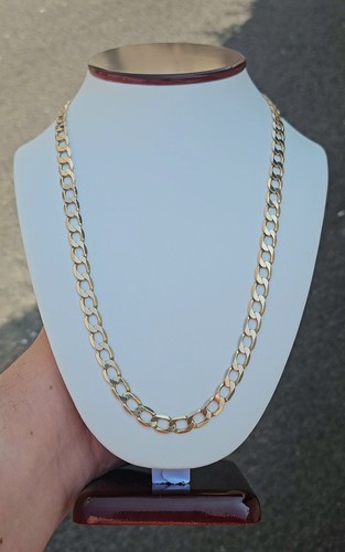 9ct gold chunky curb chain - 9ct,