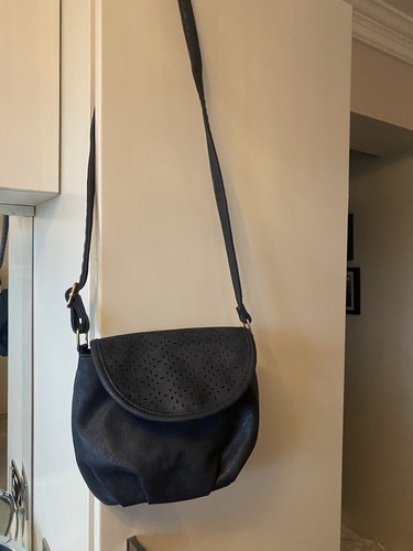 Navy soft faux leather across - soft,