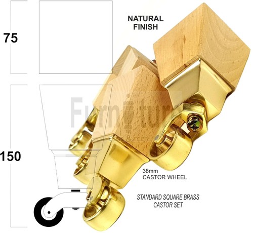 Block wood with brass - wood,