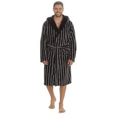 Mens Luxury Striped Bath Robe