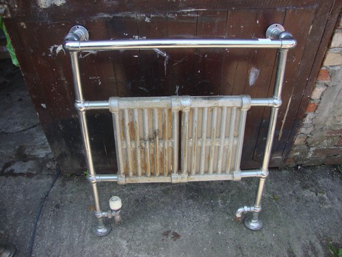 Reclaimed chrome towel rail