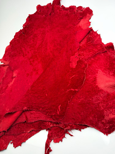 Red hair sheepskin genuine - hair-on,