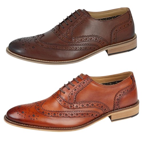 Mens leather brogues oxford - mens,