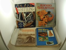Woodworking 4 Books Wood Objects Woodcarving Whittling Clock Patterns