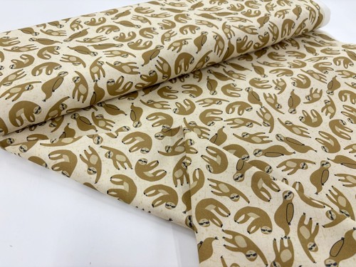 Sloth cotton fabric - sloth,