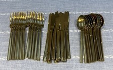 John Lewis Gold Cutlery Stainless Steel Set of 12 18/8