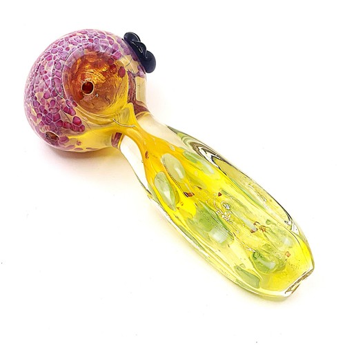 Cherry crackle glass spoon - cherry,