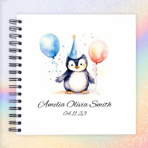 Personalised new baby penguin - personalised,
