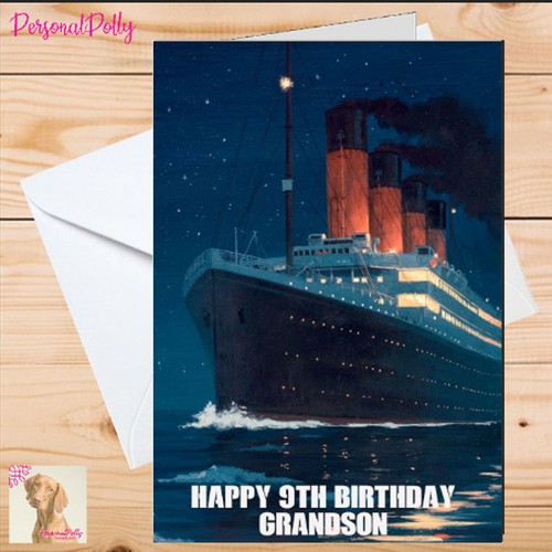 Personalised titanic card - personalised,