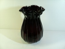 Purple Amethyst, Ribbed Vase