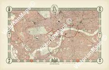 Antique map LONDON Victorian