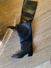 Zara Minimal Cowboy Boots Real Leather - UK9 Women
