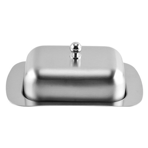 Stainless steel butter dish - stainless,