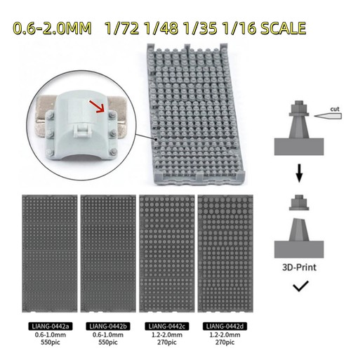 Model nuts and bolts - bolts, 1/48